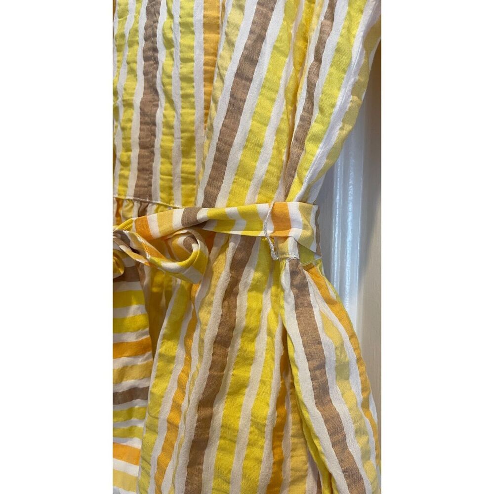 Lemlem Yellow and White Striped Mini Dress - Picture 7 of 11
